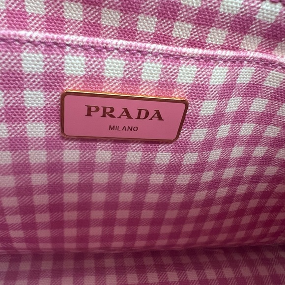 AUTHENTIC PINK PRADA CANAPA TOTE LIKE NEW - Picture 11 of 16